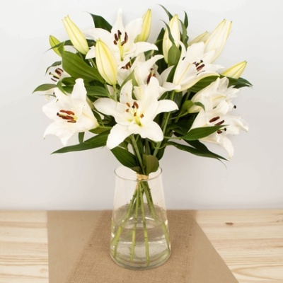 Ramo de lirios de aquarelle lirios