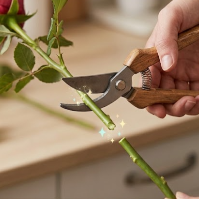 C&oacute;mo cortar los tallos de las flores en &aacute;ngulo
